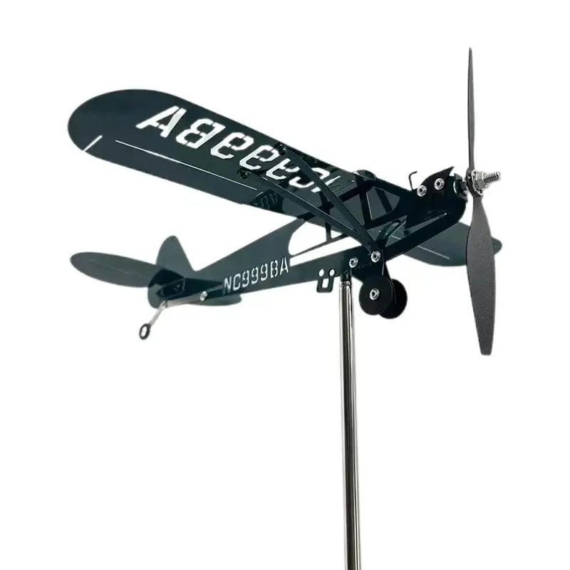 

Airplane Wind Spinner Garden Windmill For Home Decor Metal Aircraft Sculpture Pinwheel Spinner Decoration For Patio Yard Garden