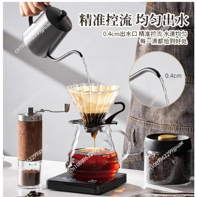 Premium Pour Over Coffee Maker Kit Dripper Filter Cup Server Pot Hand Coffee Grinder Home Coffee Brewing Gift Set