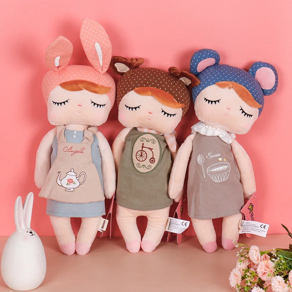 Metoo Doll Plush Toys for Girls Baby Cute Rabbit Animals Beautiful Dreamy Angela Stuffed Toy Birthday Gifts for Kids Children