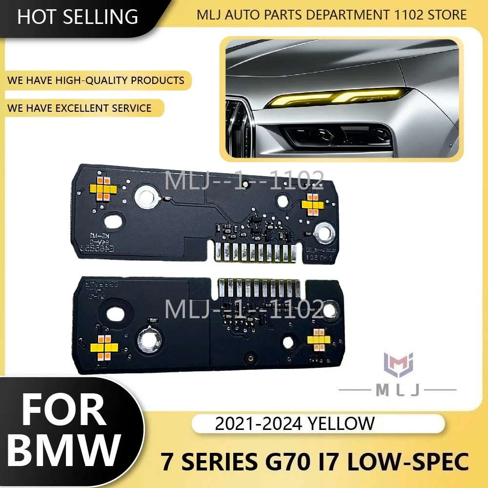 

Для BMW 7 серии G70 i7 2021-2024 (низкая комплектация) желтые светодиодные чипы для фар, платы DRL, световые модули DRL, ангельские глазки, автомобильные аксессуары