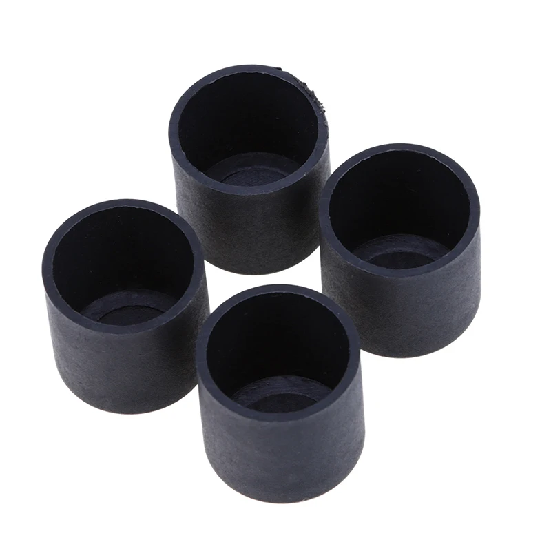 4pcs Plastic Furniture Chair Leg Tips Caps PVC Feet Floor Protector Pads Round Bottom Furniture Table Covers Black 16/19/22/25mm