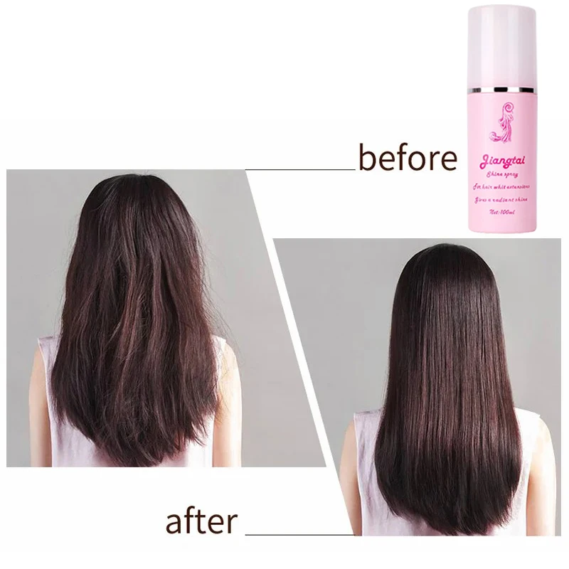1PCS 100ml Wig Shine Spray for Human & Synthetic Hair Extensions Anti-Frizz Silky Smooth Add Shine Volume Care image 4