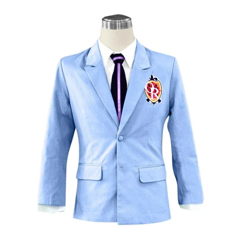 COSda@Cosplay@Ainclu Ouran בית ספר גבוה מארח מועדון בנים חולצת בית ספר אנימה בלייזר מעיל כחול Tamaki Suou תחפושת הלווין