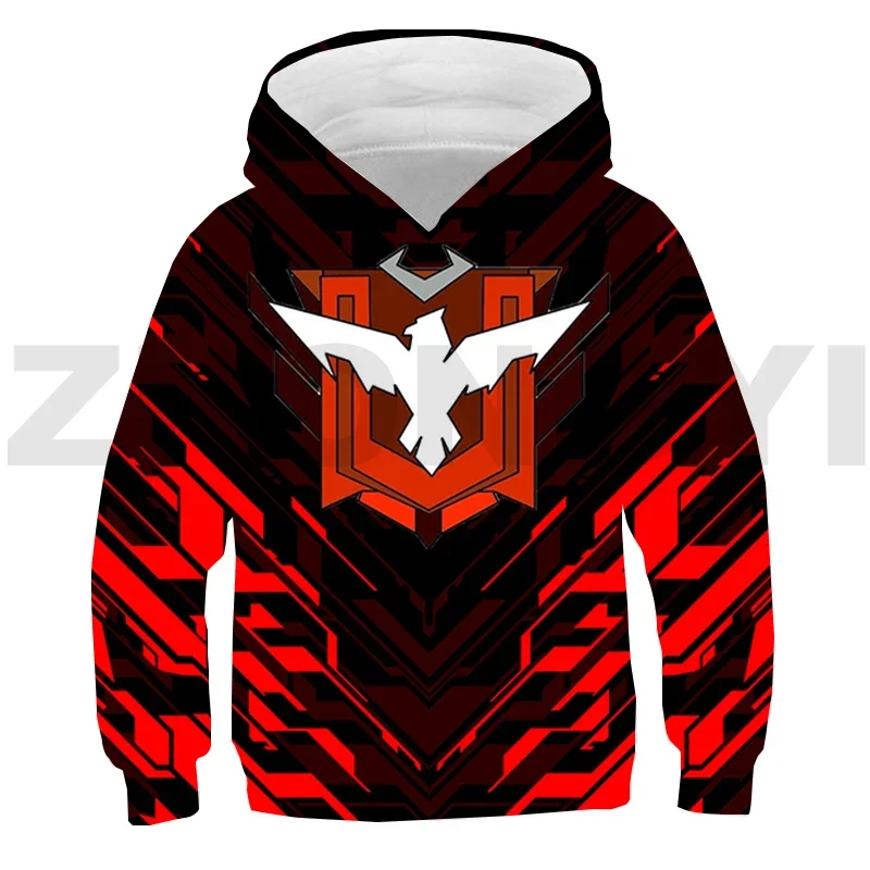 Hot Fashion 3D Free Fire Garena Hoodie Children Sweatshirt Tops Boys Anime Hoodie Trendy Cartoon Printed Pullovers Tracksuit Men