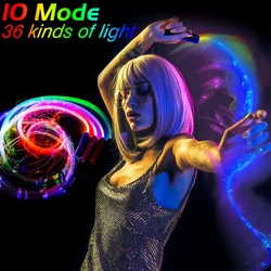 2024 LED Optical Fiber Whip Rechargeable 2000mAh Optic Hand Rope Light Up Whip Flow Toy Dance Glow Party Lighting Show For Party