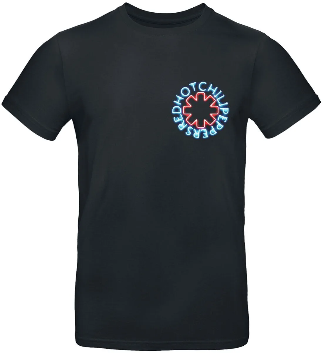 Red Hot Chili Peppers Neon Asterisk Logo Unisex T-shirt Front & Back Print Rock Casual Tee