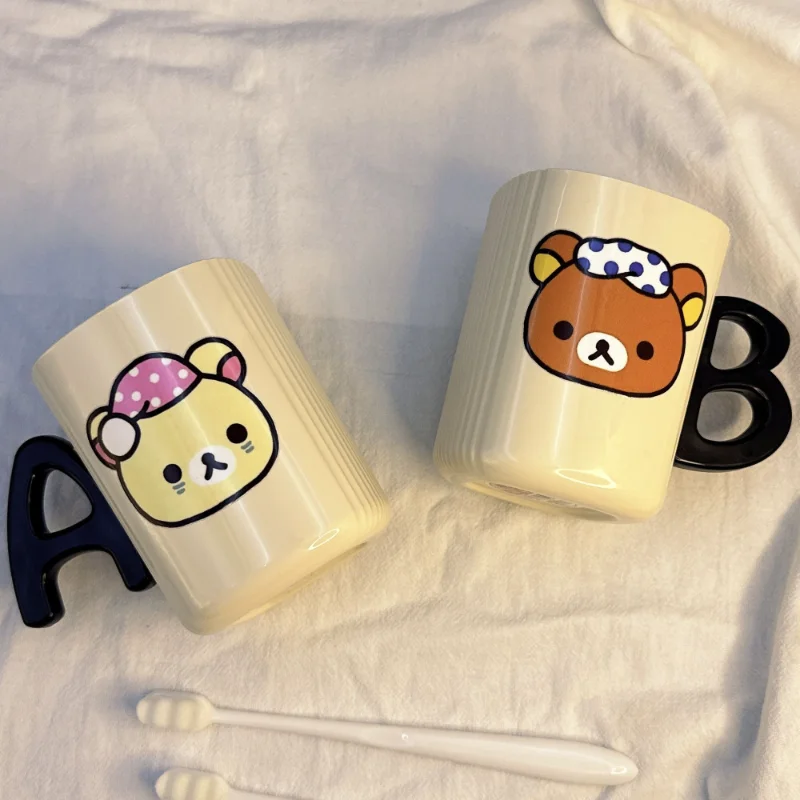 Nouveau Rilakkuma brosse à dents tasse créativité dessin animé Portable pyjama ours en plastique Couple gargarisme tasse étudiant salle de bain lavage fournitures
