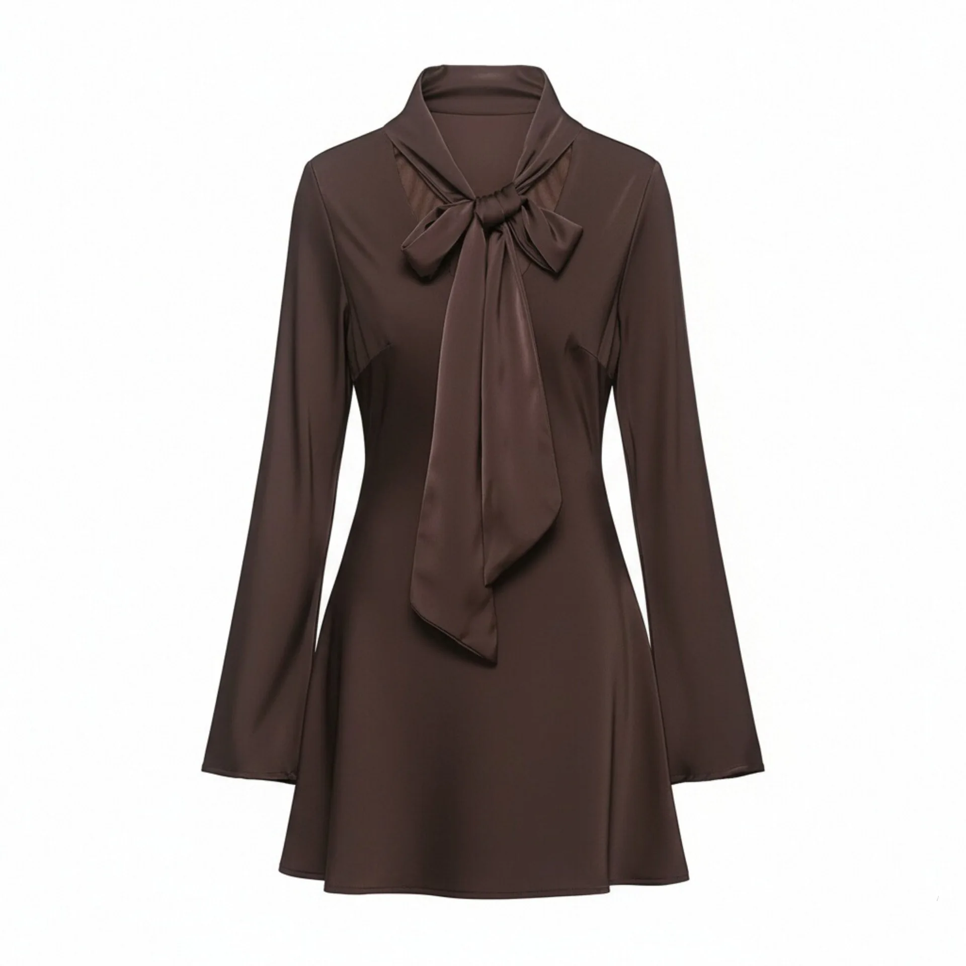 Withered European And American Fashion Silk Texture Scarf Dress Woman Clothes Dress Elegant Party Dresses Vestidos Women's Dress