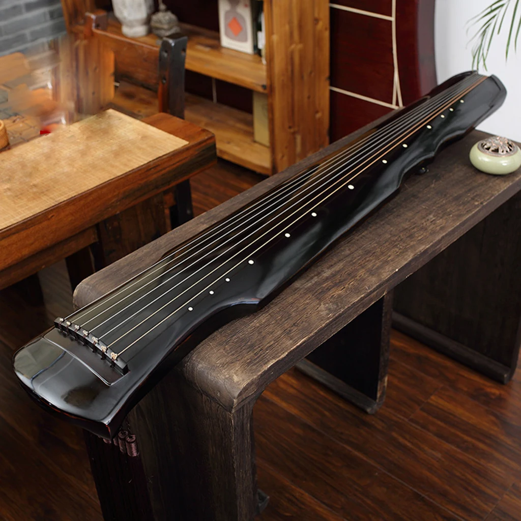 Mugig Professional 7 Strings Guqin Aged Paulownia Chinese Ancient Zither Instrument For Beginner Practice Fu Xi Shape