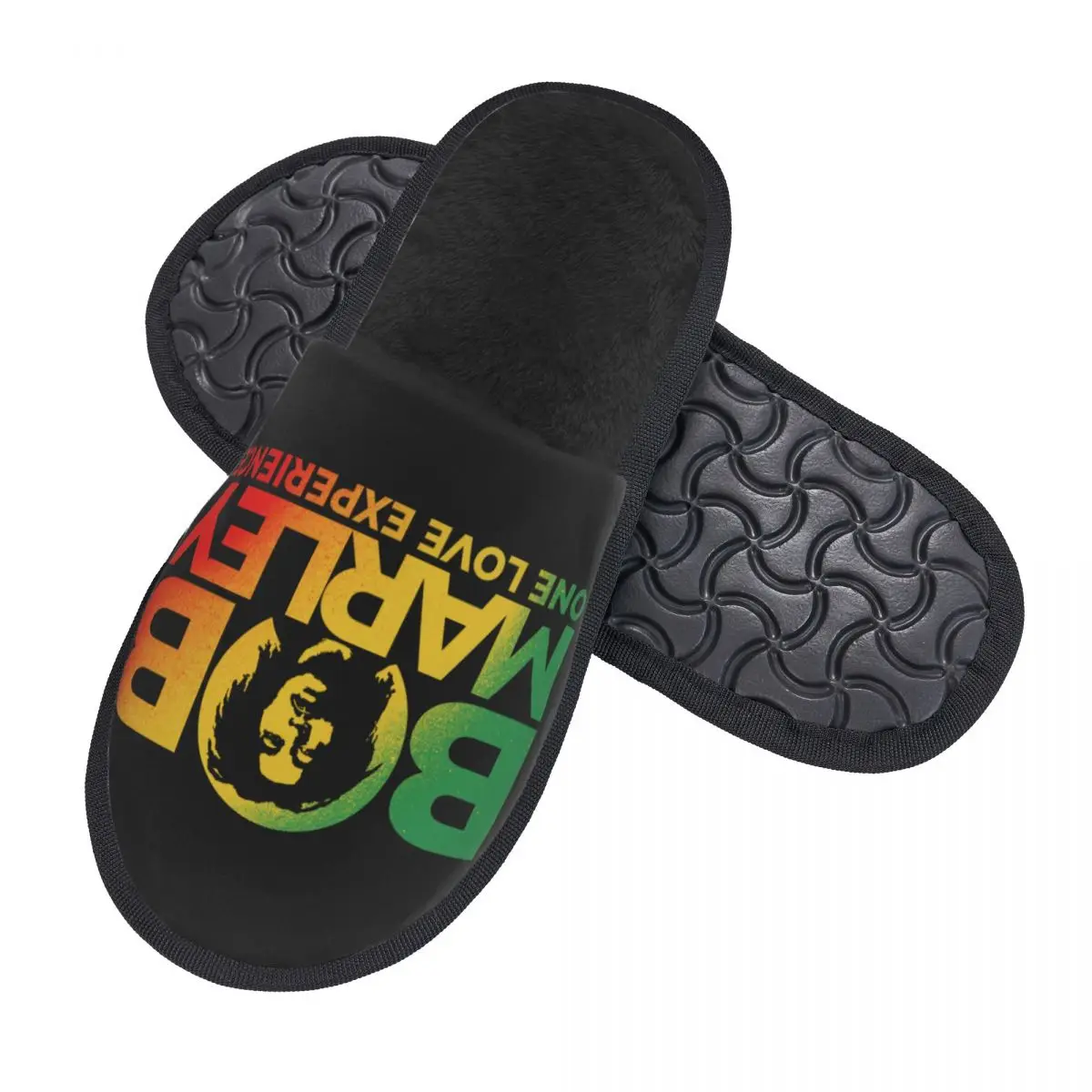 Custom Jamaica Singer Reggae Rock Bobs Marley House Slippers Women Comfy Memory Foam Slip On Bedroom Slipper Shoes