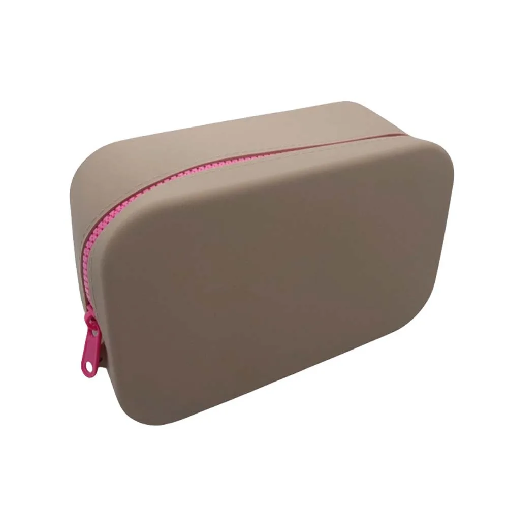 Portable Waterproof Silicone Cosmetic Bag Soft Stationery Storage Bag Zipper Pouch