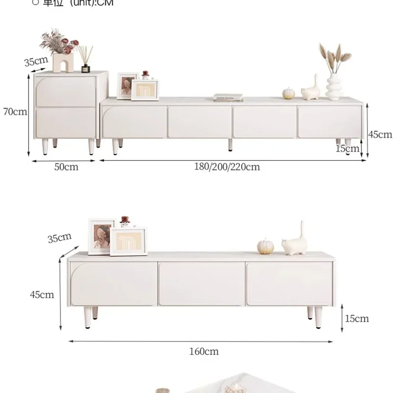 Led غرفة المعيشة تلفزيون خزانة الأبيض تخزين عرض فاخر التلفزيون تقف الترفيه Suporte الفقرة تلفزيون صالون الأثاث MQ50DS