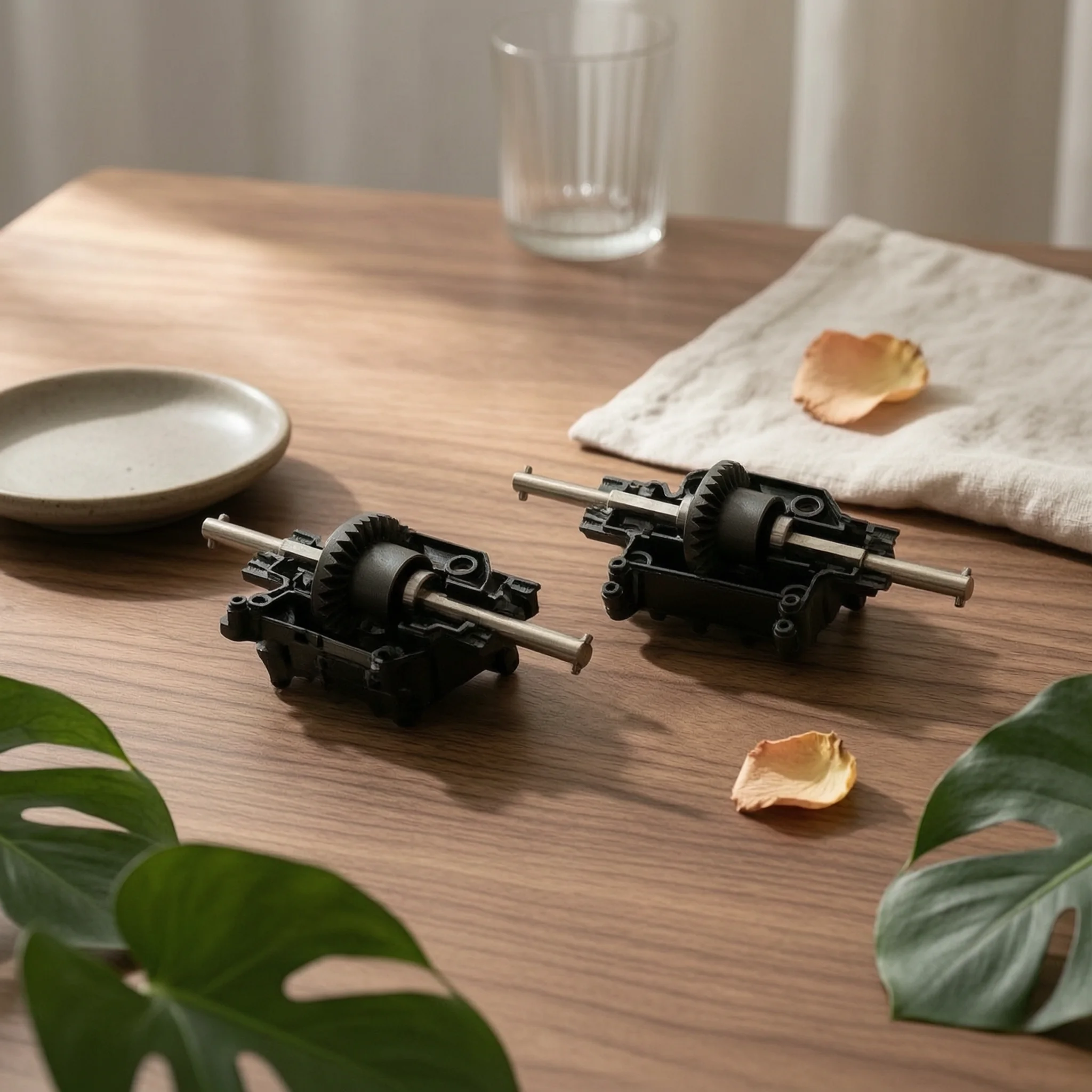 Rear Axle Metal Axle Shaft with Gears RC Drivetrain Set Heavy Duty RC Car Upgrade Part Better Performance