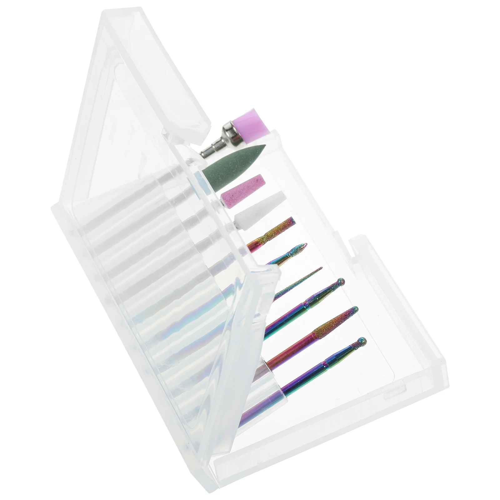 10 قطعة لقمة ثقب البشرة للأظافر مانيكير مسمار لقمة ثقب مجموعة إزالة طلاء الأظافر جل الأكريليك المحمولة خفيفة الوزن قوي #1