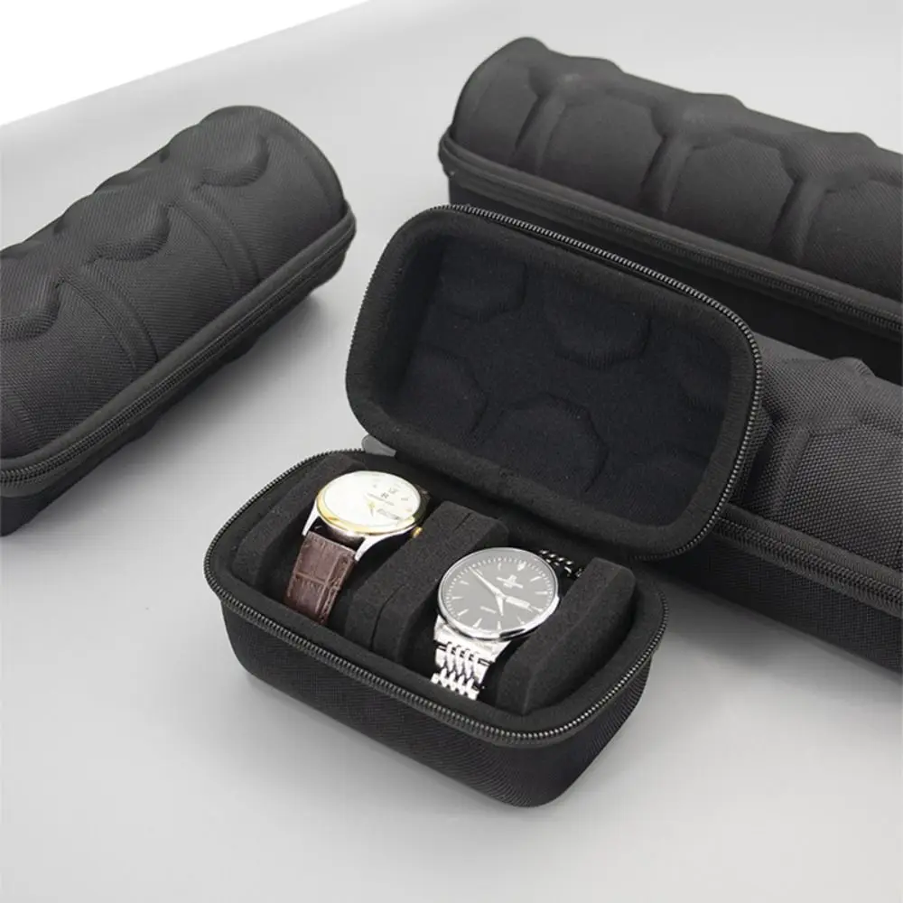

2/3/4/5/6 Slots Portable Watch Box Waterproof Zipper Closure Watch Storage Bag EVA Material Anti-scratch Travel Watch Organizer