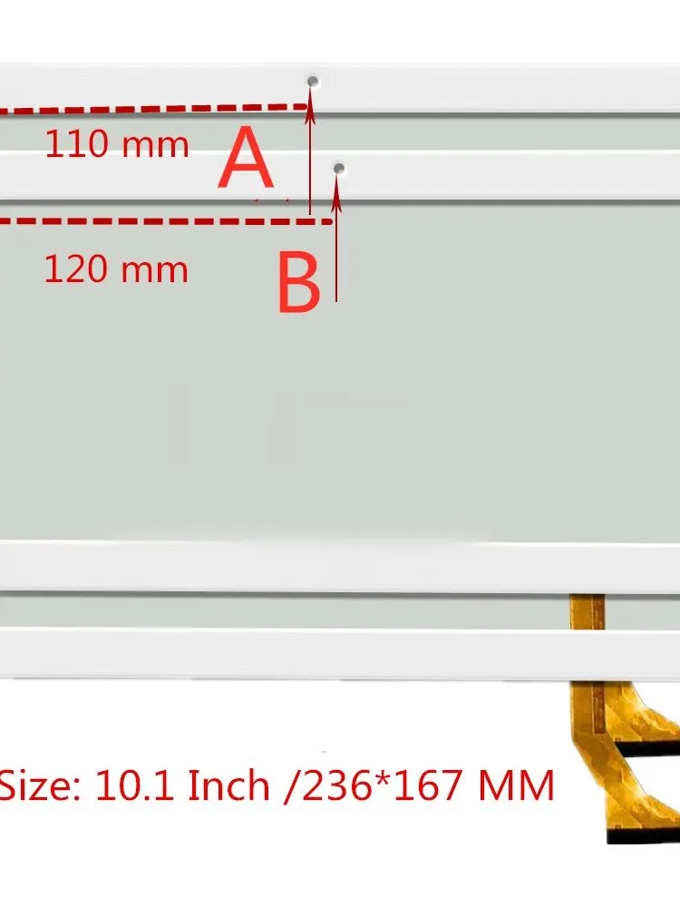 Nowy 10,1-calowy ekran dotykowy do tabletu A TYD 108H pojemnościowy ekran dotykowy czujnik digitizer panel naprawa i części zamienne — zdjęcie 2