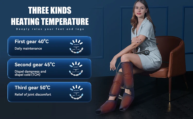 Macchina modello massaggiatore per piedi e polpacci riscaldati regolabili per la salute per alleviare i piedi doloranti