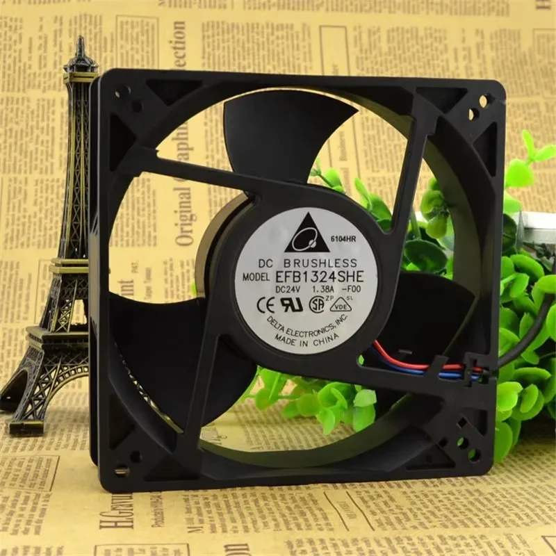 

Original EFB1324SHE 127 * 38MM 24V 1.38A 12.7CM Danfoss frequency converter cooling fan