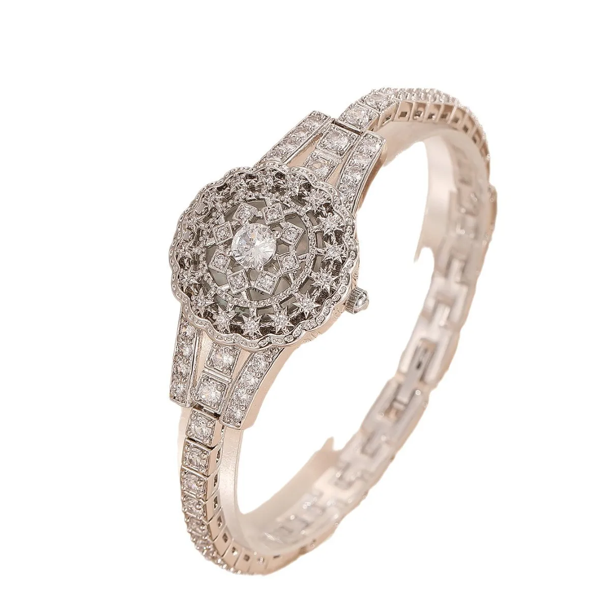 

Модные круглые женские часы с бриллиантами, часы-браслет со свободной регулировкой