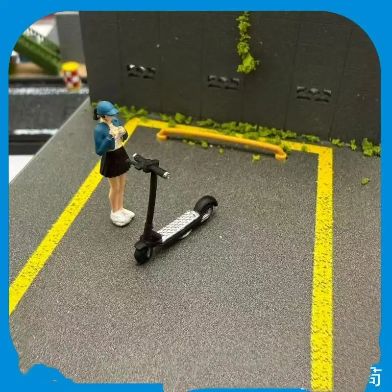 1:64 Maßstab Mini-Scooter Ausstellungsmodell Hochsimuliertes Diorama-Requisit Sammlerstück zur Szenengestaltung als Geschenk – Detail 6