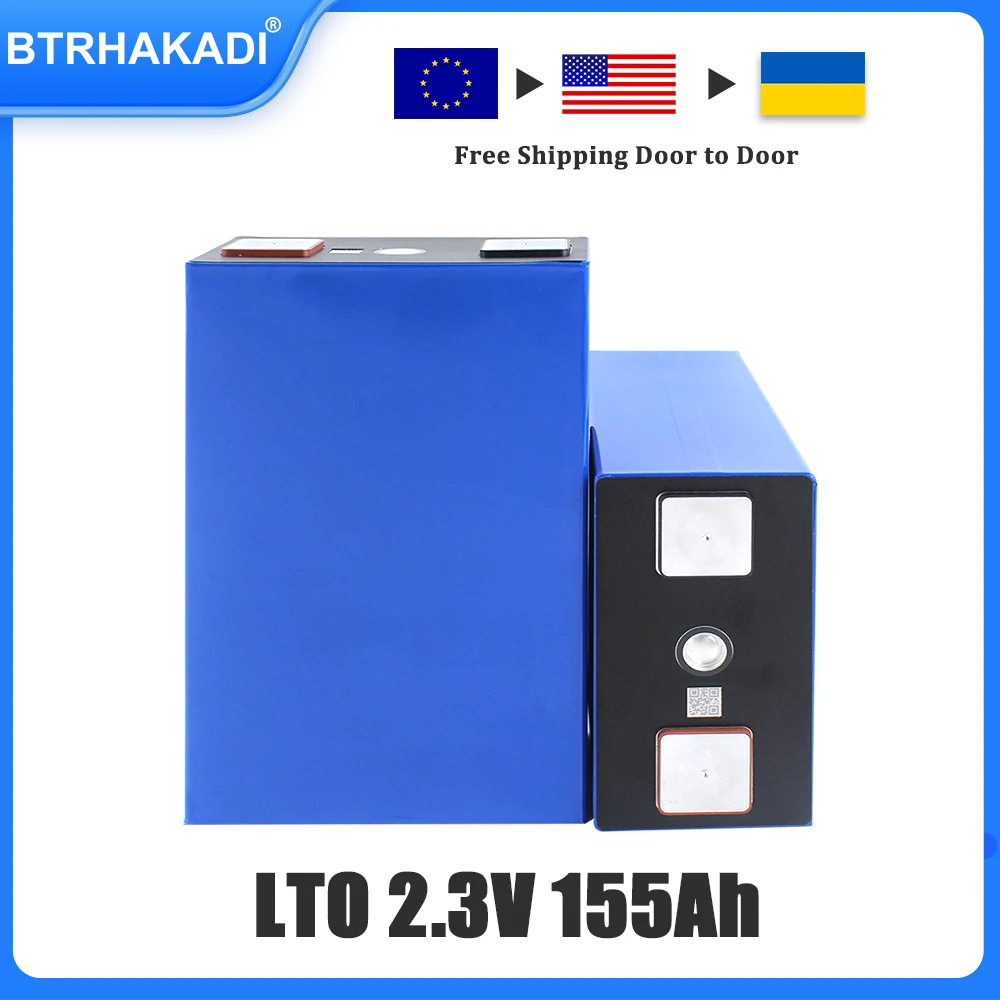 LTO YINLONG 2.3V 155Ah Prismatic Rechargeable Original A Grade Batteries 6-24PCS For Outdoor Power Supply Solar System