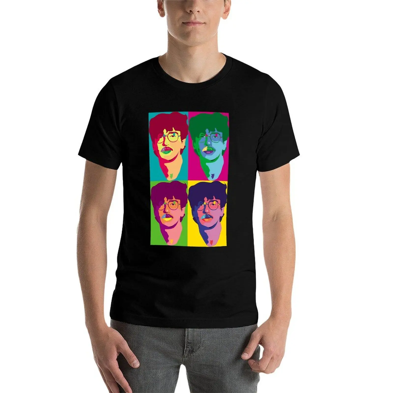 تي شيرت Charly Garcia Pop Art، قمصان بمقاسات كبيرة، قمصان ملابس عيد الحب، تي شيرت برسومات جرافيكية، تصميم ملابسك للرجال