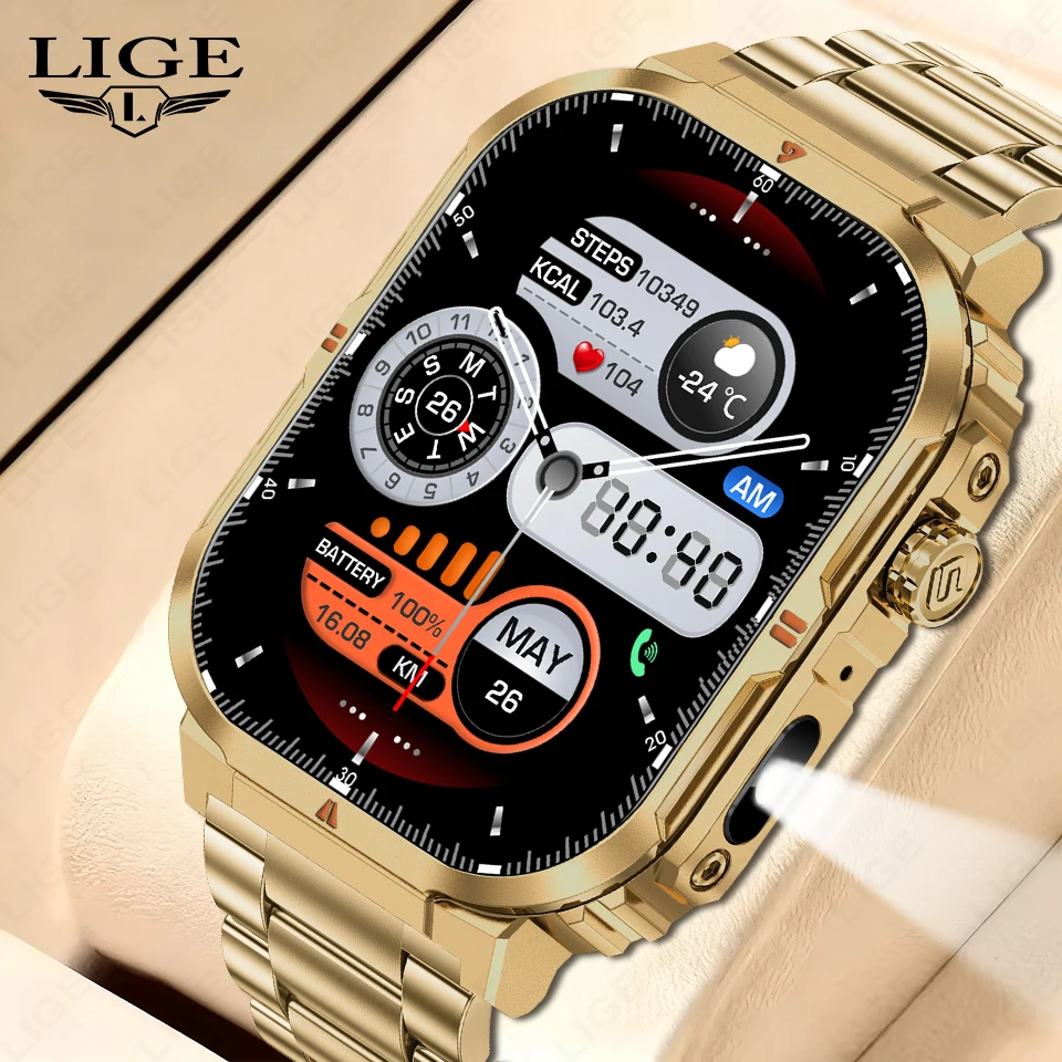 

New For XIAOMI Men Smart Watch Gold IP68 Waterproof Sport Fitness Tracker Women Smart Bracelet Blood Pressure Monitor Smartwatch