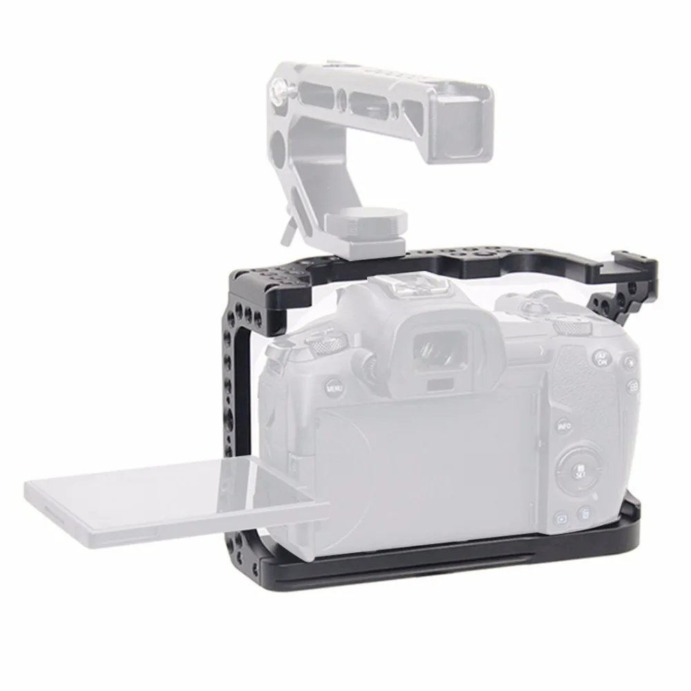Kamerakäfig für Canon EOS R ILDC / R50V Kamera, passgenau für Arca Swiss Grundplatte, ARRI Cold Shoe Halterung, Video Film Rig Stabilisator – Detail 6