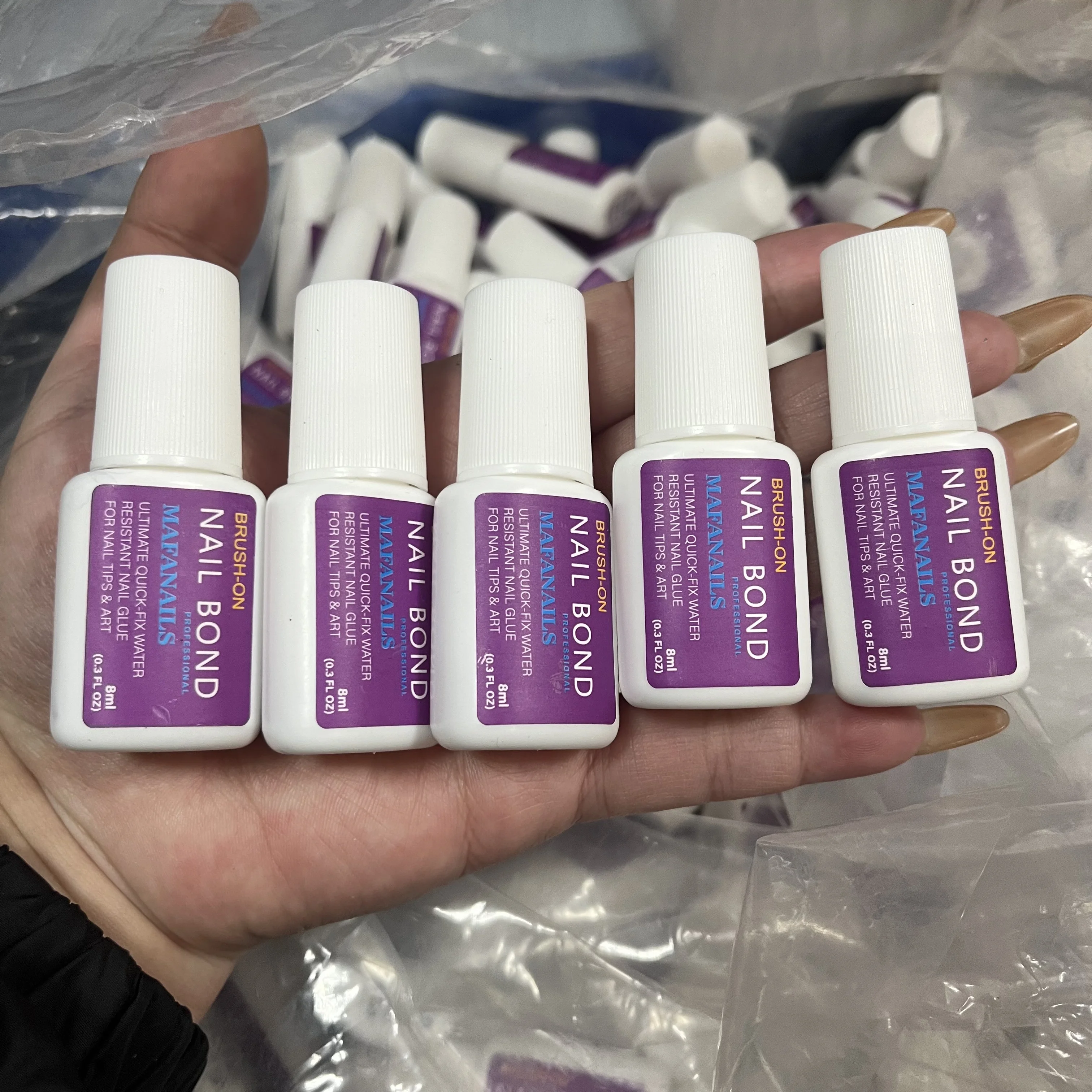 Pegamento para uñas profesional, 5 uds., 7g, para presionar y uñas postizas, Gel acrílico transparente súper fuerte, pegamento para uñas de larga duración *