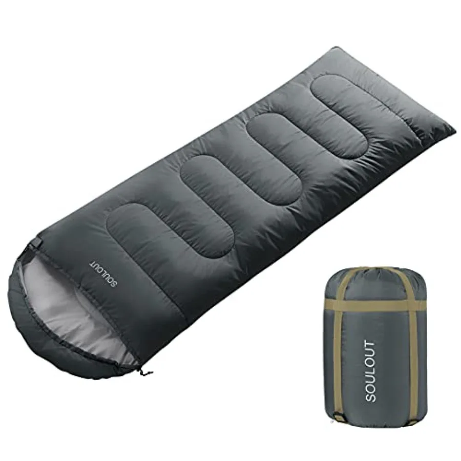 

3-4 Season Sleeping Bag for Adults and,Lightweight Warm Cold Weather Camping Bag with Waterproof Compression Sack Portable for