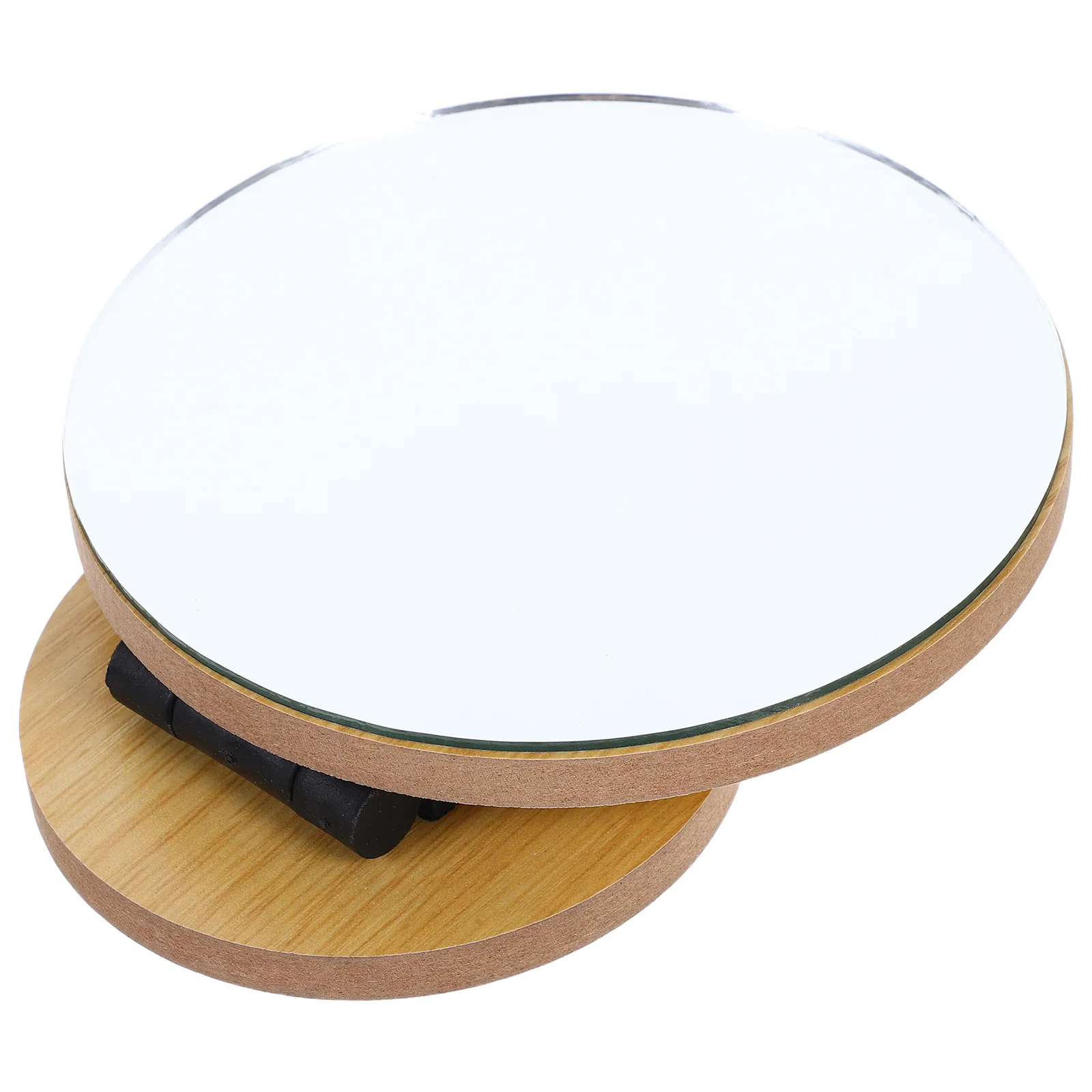 1Pcs Wooden Makeup Mirror with Chic Foldable Design Desktop Mirror for Home Salon Use Fashion Desk Decor