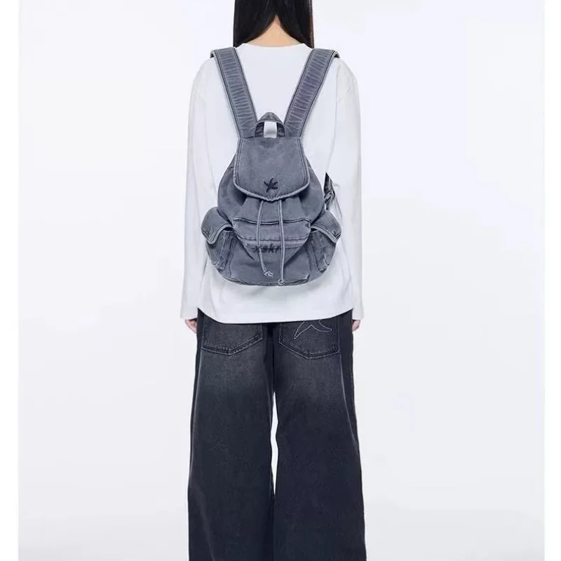 

Джинсы Sese Dual Color Starfi Sea Star Denim Bapa, весна-лето 2025, молодежные, повседневные, для ежедневного использования, однотонные