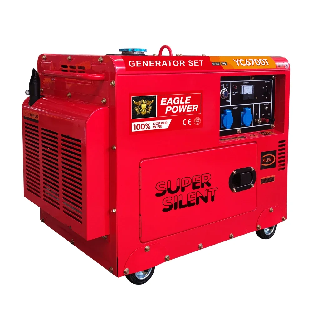 Super Silent Diesel Generator 7.5 kVA Generator 5.0kW Portable Diesel Generator Electric Start