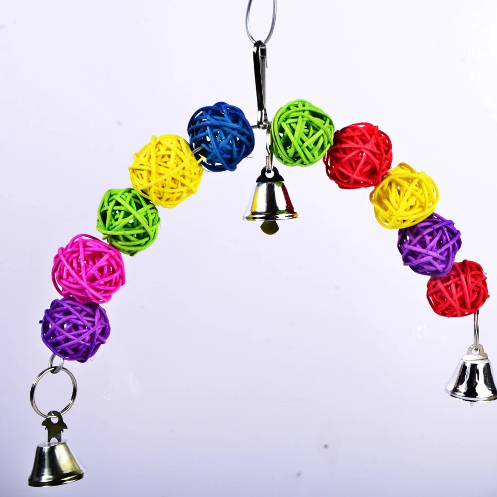 

2 Pcs Parrot Toy Bird Plaything Toys Biting Colorful Bite Funny Birds Chewing Pet