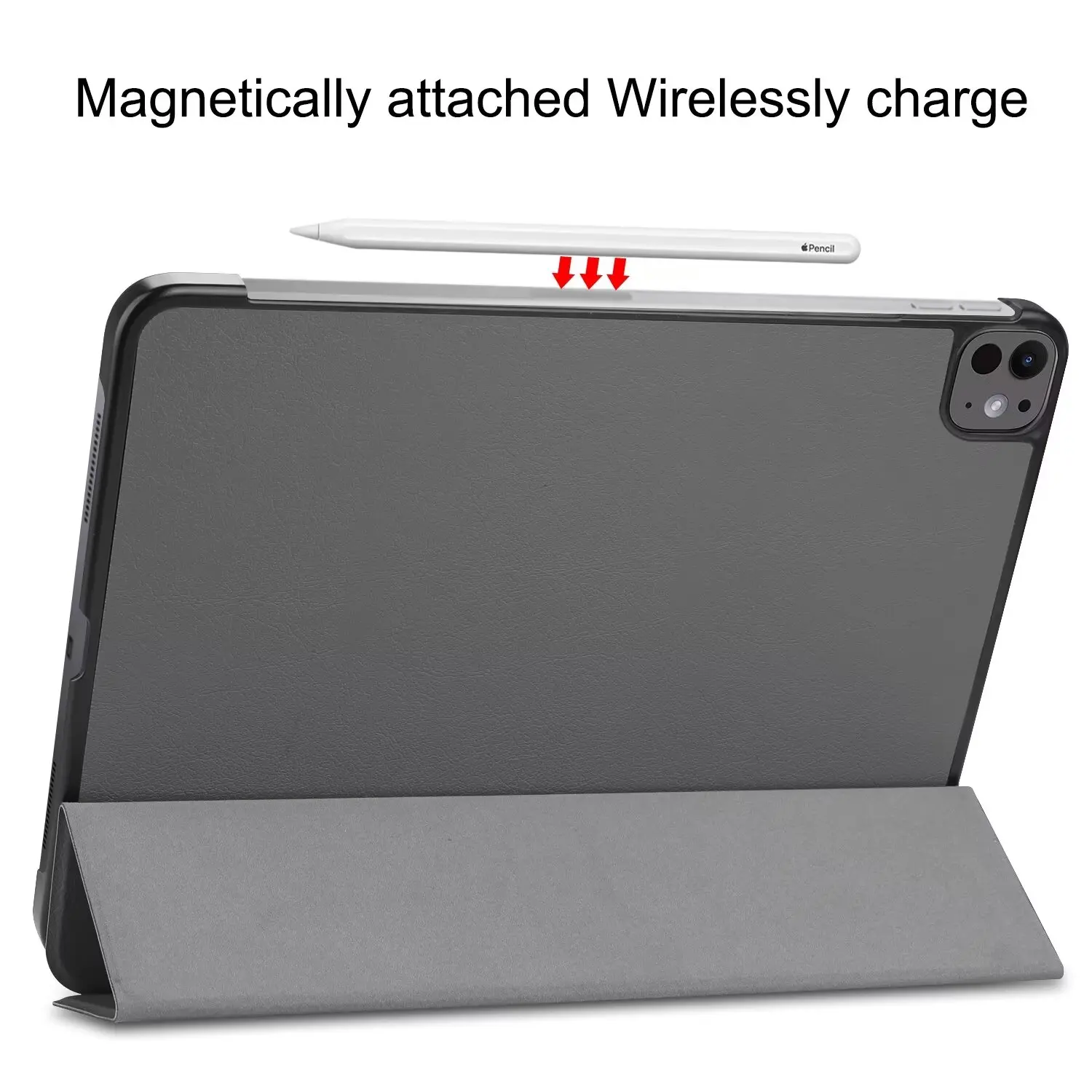 

Suitable for iPad Tri-Fold Leather Case with Buckle