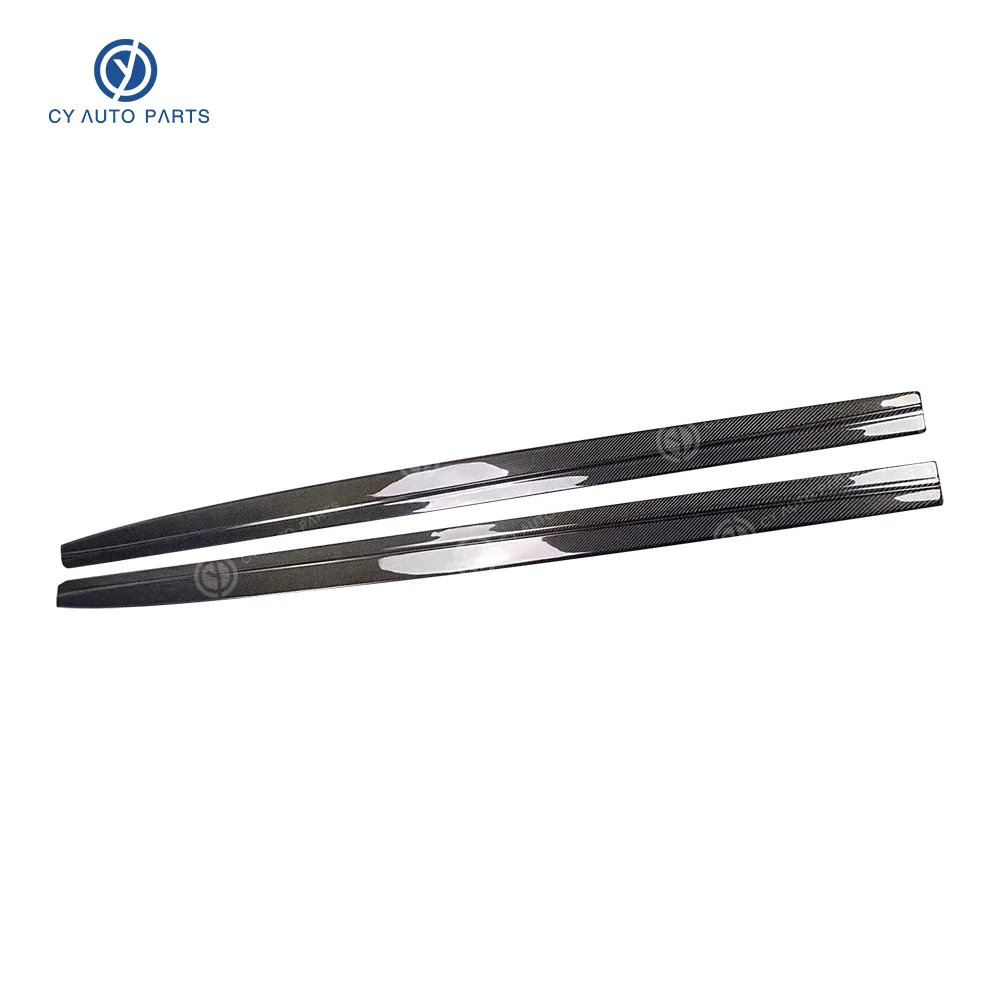 2 Pcs Side Skirts Spoiler For BMW 2 Series F22 M2 MP Style Carbon Fiber  Rocker Panels Lip Skirt