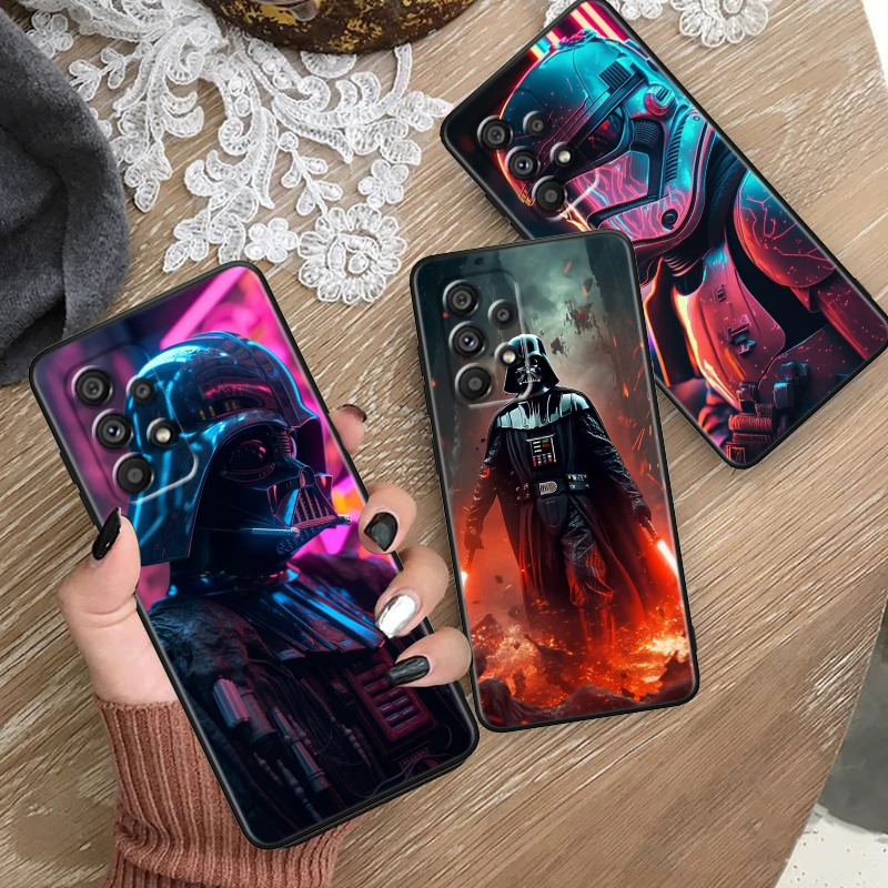 Disney Anime Star Wars Art For Samsung A53 A52 A33 A32 A51 A71 A21S A13 A73 A50 A22 A23 A03 A72 A54 A12 5G Black Phone Case