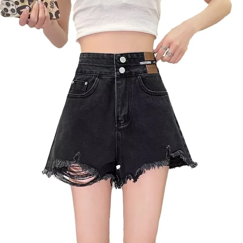 Calça jeans elástica cintura alta, calça preta emagrecedora, shorts justos, perna reta, perna larga, calças quentes para mulheres, verão