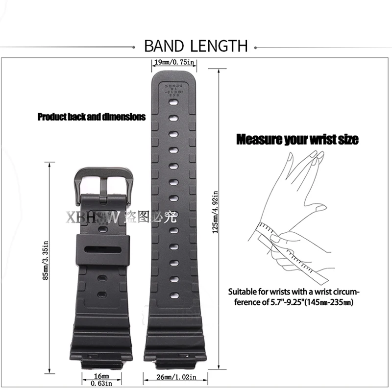 16mm Resin Watch Band For Casio GA-2100 2110 Series Rubber Strap Men Sports Quick Release Bracelet Watch Accessories