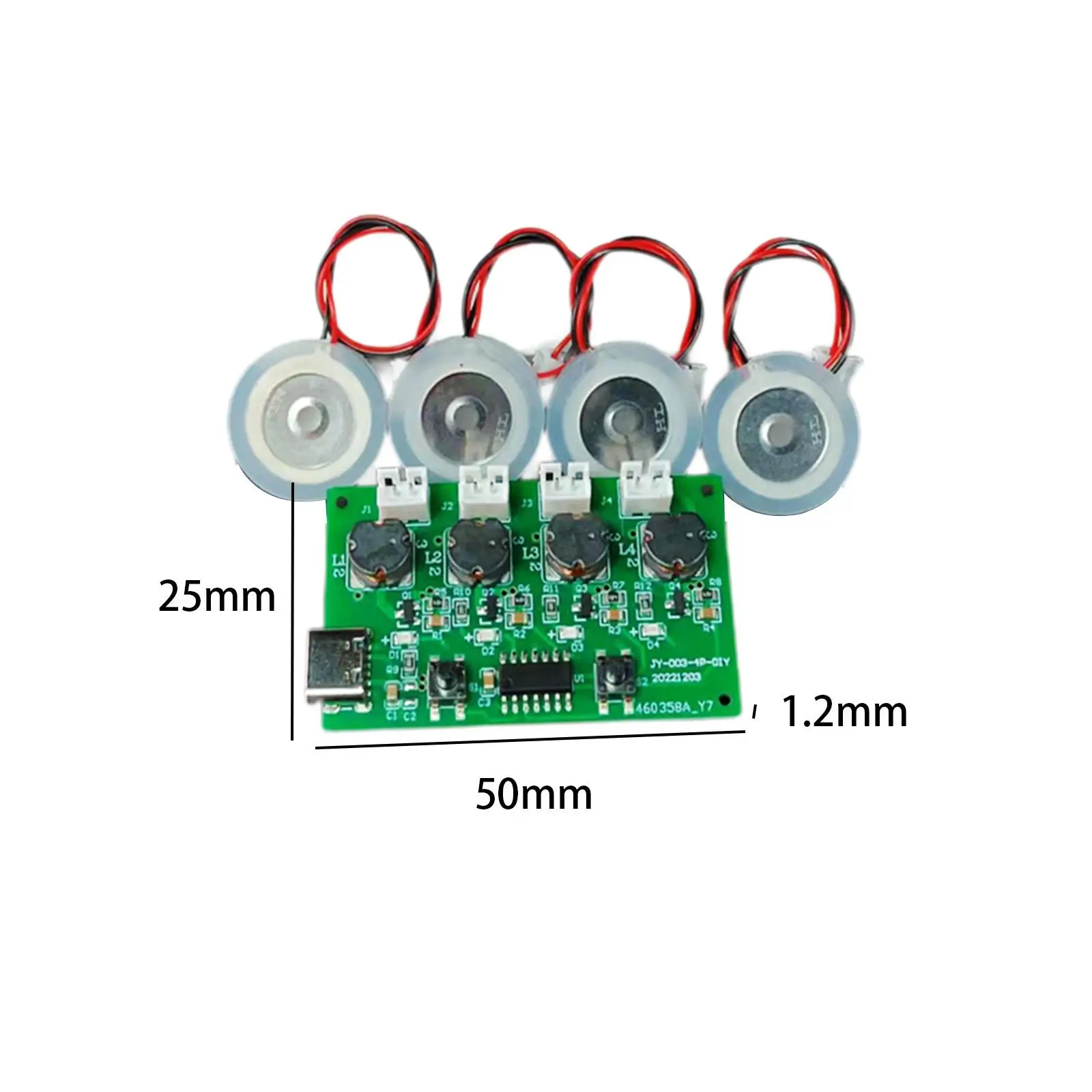 USB加湿器コントロールボード,DIYモジュール,組み立てが簡単,4スプレー