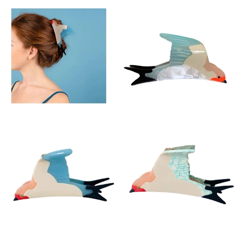 Swallow Hair Claw Clip for Teens Girl InsStyle Bird Jaw Clip Female Hair Barrettes Ponytail Holder Hair Decorations M6CD