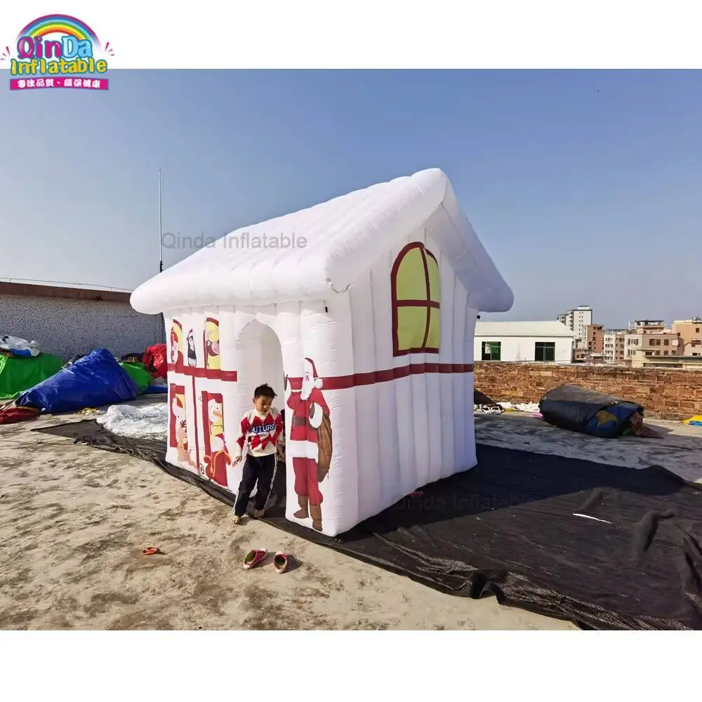 

Free Shipping Outdoor Advertising Ornaments Inflatable Santa Claus Tent Inflatable Christmas House