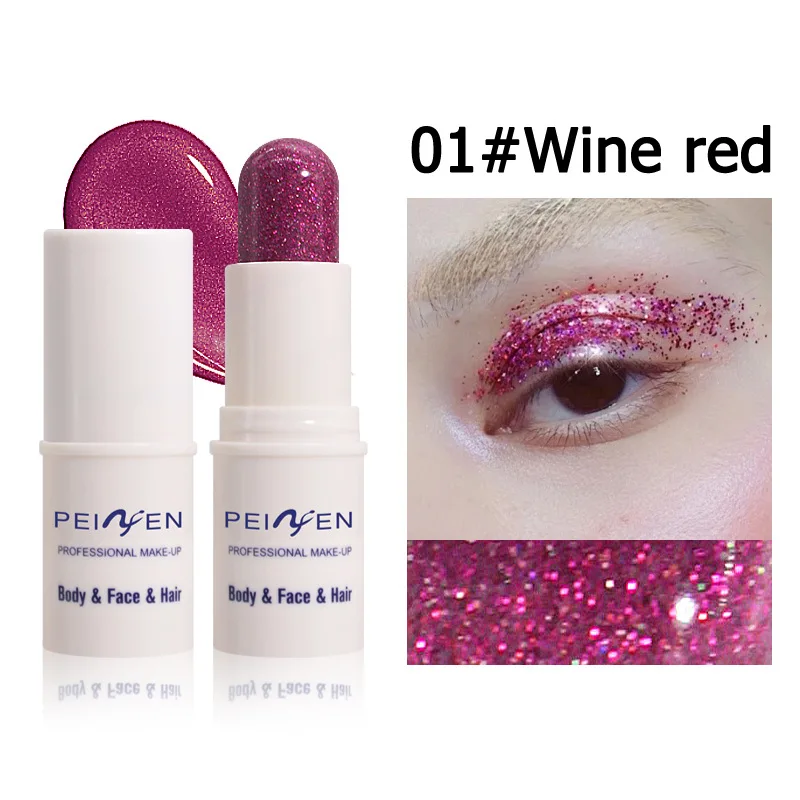 Glitter Oogschaduw Stick Waterdichte Koreaanse Make-Up Cosmetica Glanzende Oogschaduw Glitter Eyeliner Koreaans Groen Blauw Oogschaduw Stick