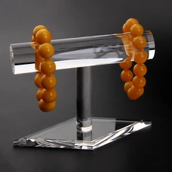 High clear acrylic jewelry display rack T bar stand watch window display bracelet holder