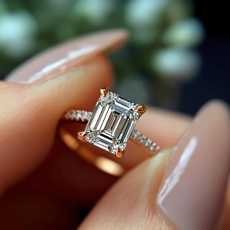 1pc 1/2/3Ct Elegant 925 Silver and Synthetic Zircon Rings, Perfect Birthday and Commemorative Presents for Friends and Family.