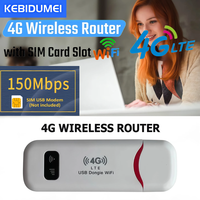4G LTE Wireless USB Dongle Mobile Broadband 150Mbps Modem Stick 4G Sim Card Wireless Router Home Office Wireless WiFi Adapter