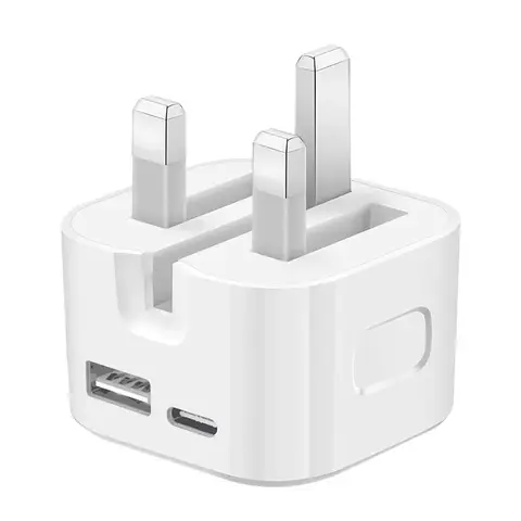 Cargador USB C de carga rápida súper rápida con puertos duales PD A + C 20W 35W UK GB AC para viaje en casa para IPhone 13 14 15 Samsung Xiaomi Phone