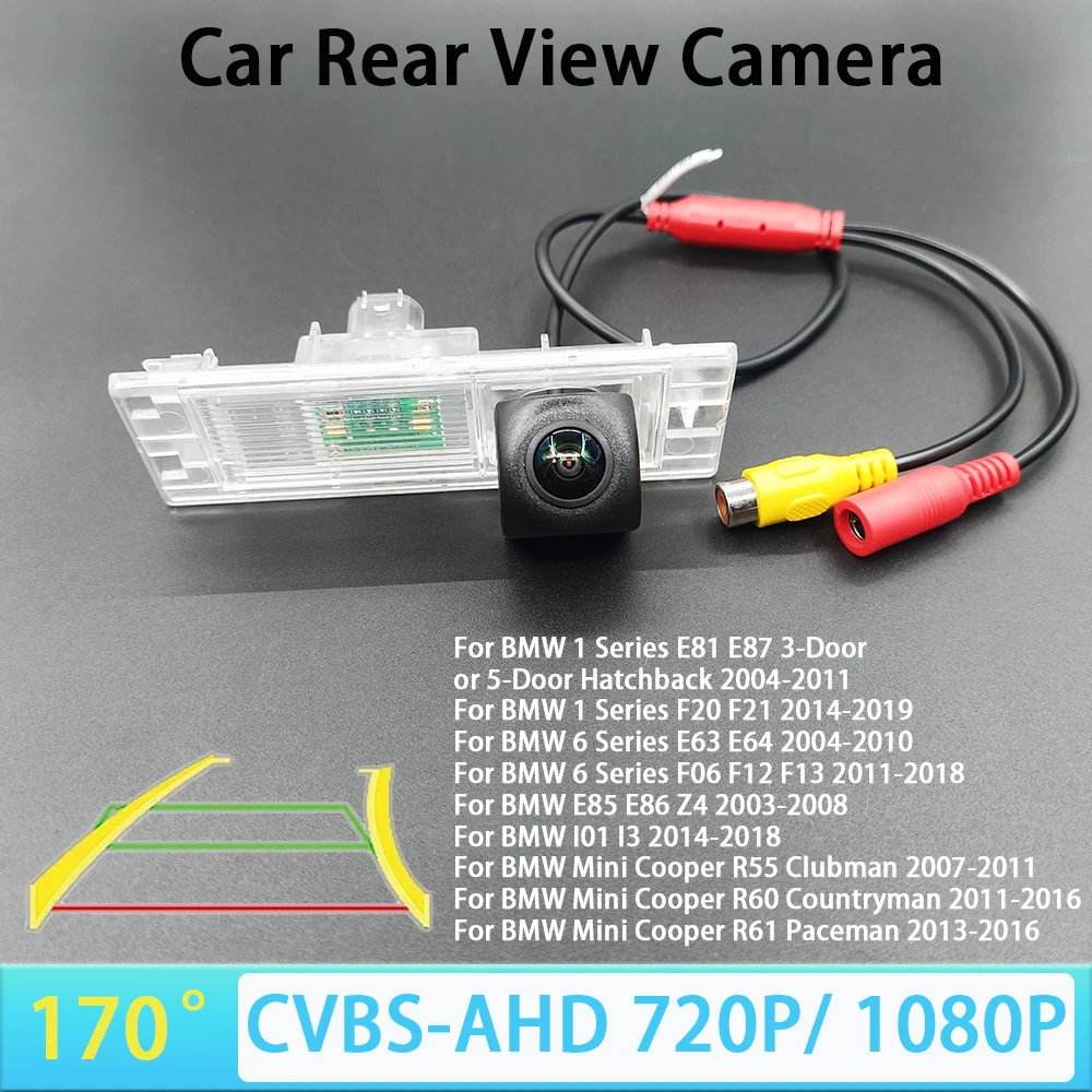 AHD 1080P Dynamische Trajektorien-Rückfahrkamera für BMW 1er 6er Serie F6 F12 F13 F20 F21 E63 E64 E81 E87 E85 E86 Auto AHD720P CVBS – Detail 1