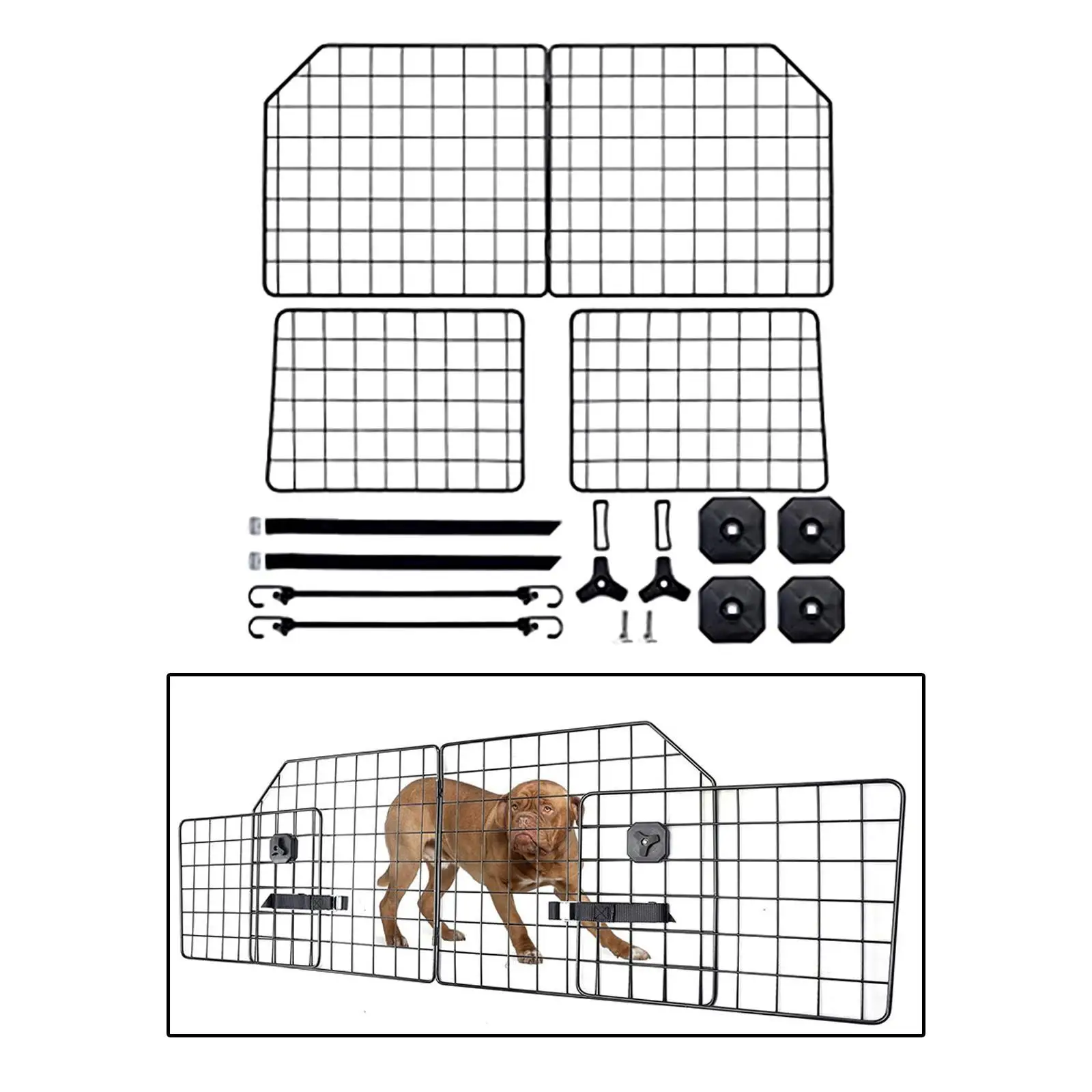 

Dog Car Barrier Vehicles Travel Separator Guard Net Pet Divider Gate