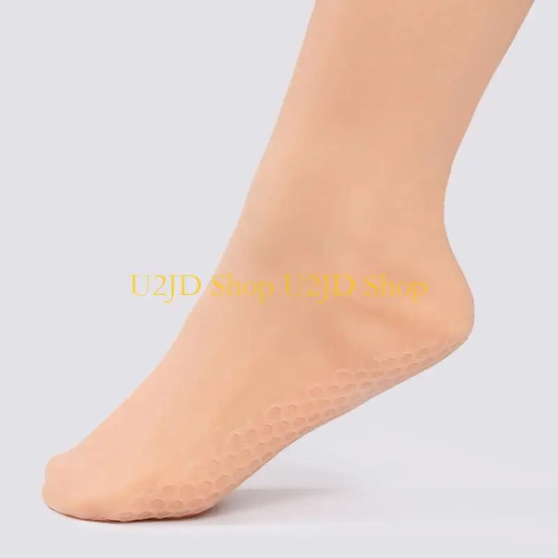 

U2JD 1 Pair Silicone Moisturizing Socks for Dry Feet Highly Stretch Non Slip Heel Design for Men and Women Foot Care Pedicure